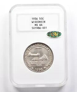 MS66 1936 �E�B�X�R���V���L�O�n�[�t�_���[ NGC �S�[���h CAC *3554