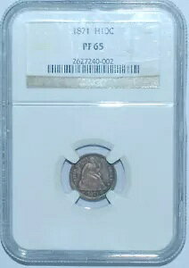 1871 NGC PR65 �v���[�t �X�g���C�N ���o�e�B �V�[�e�b�h �n�[�t �_�C�� �O���[�g �J���[