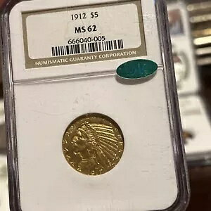 1912 CfBA wbh $5 n[t C[O S[h NGC MS62 CAC Fς 󏭁I PQi