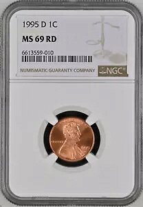1995-D 1C RD �����J�[���L�O�� 1 �Z���g NGC MS69RD 6613559-010