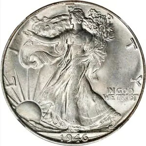 1946 NGC MS64 �_�u���h �_�C ���o�[�X ?? �E�H�[�L���O ���o�e�B �n�[�t�_���[ ?? ���A DDR 50C