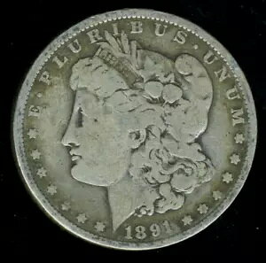 1891 PF ���[�K�� �h�� 100 �Z���g �A�����J 90% �V���o�[ $1 US NICE FINE �R�C�� #3773