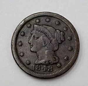 1セントコイン 1848年アメリカ合衆国。 Ref70552