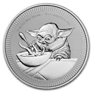 GROGU BABY YODA STAR WARS 2022 1�I���X �s���A�V���o�[ BU �R�C�� - �j�E�G