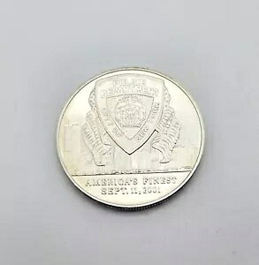 アメリカ最高級警察 NYPD 2001 年 9 月 11 日 .999 通信銀貨 ラウンド 1 トロイ オズ