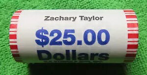 2009 D ザカリー テイラー 未開封 25 コイン ミント ロール 大統領ゴールデン ダラー