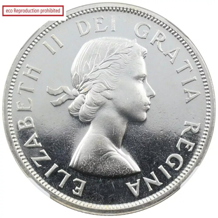 楽天市場】カナダ 1963年 エリザベス2世 1ドル銀貨 NGC PL67UC カヌー 