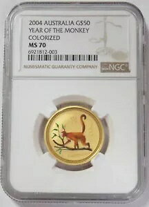 2004 �S�[���h $50 �I�[�X�g�����A 1/2 �I���X �J���[�����ꂽ���N NGC MS 70