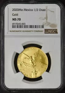 2020-Mo Mexico Gold 1/2 Onza - NGC MS70 - ?COINGIANTS?