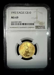1992 $10 AJ C[O 1/4 IX  NGC MS 69