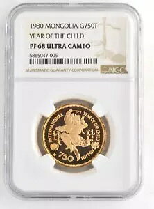 1980 S 750 gDON .900  qN NGC PF68 Eg JI