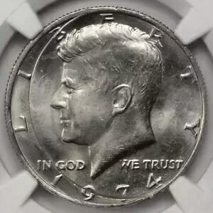 1974 NGC MS64 �s���S�ȃN���b�v �P�l�f�B �n�[�t�_���[ �~���g �G���[ ���ɂ܂�