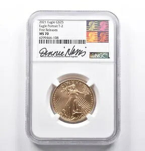 MS70 2021 $25 �A�����J�� �S�[���h �C�[�O�� T2 1/2 �I���X �S�[���h FR �T�C������ Norris NGC *1094