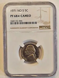 1971 �W�F�t�@�[�\�� �j�b�P�� PR68* �X�^�[ �J�� �J���I NGC No S
