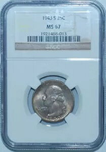 1943 S NGC MS67 �~�f�B�A�� S FS-502 ���V���g�� �N�H�[�^�[