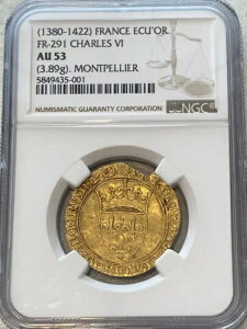 S[h RC tX GNI[ 1380-1422 NGC AU53 FR-291 V 6 yG 3.89g