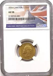 1826 1/2 Sov �n�[�t�\�u���� �L���O �W���[�W 4 �� NGC AU58 ����