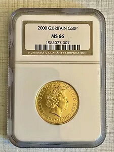 イギリス 2000 ブリタニア 50 ポンド 金貨 NGC MS66 SKU# 1768