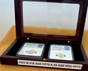 2B 2022 W $10 AGE NGC PF70 & 2022 W $5 AGE NGC PF70 ED MOY