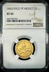 1860/59Go PF LVRꋤa 2 GXN[h  NGC XF 45