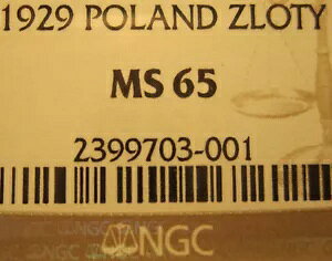 1 �Y�E�H�e�B 1929 NGC MS65 �|�[�����h-