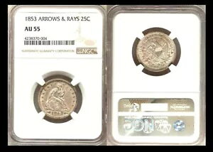 1853 25C A[Y & CY NGC AU 55 V[ebh oeB[ NH[^[