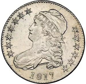 1817 �L���b�v�t���o�X�g�A���^�[�h �G�b�W 50C NGC AU53