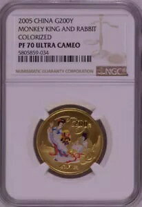 NGC PF70 2005 ���������ƃE�T�M 1/2 �I���X �S�[���h �J���[�R�C�� COA �t��