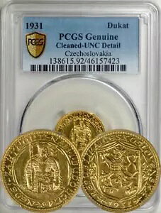 �`�F�R�X���o�L�A 1931 1 Ducat / Dukat NGC �����ʁB�V���[�v�ȃf�B�e�[���A����I