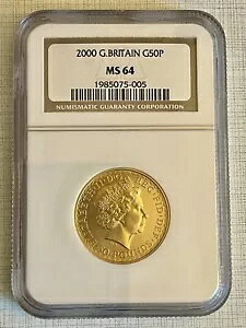 イギリス 2000 ブリタニア 50 ポンド 金貨 NGC MS64 SKU# 1766