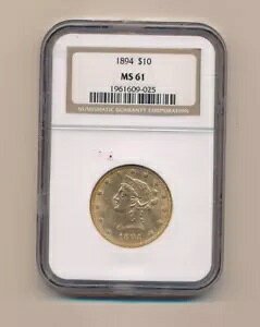 1894 č݃C[O MS61 NGC $10 O[h S[h A RC 15.5 O 90% 