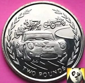 1996 希少なマン島 ?2 2 ポンド レーシング カー Unc 未流通レアコイン
