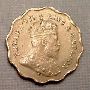 ~ 1907 B British India Edward VII One 1 Anna - Z[i̊󏭂ȓtRC