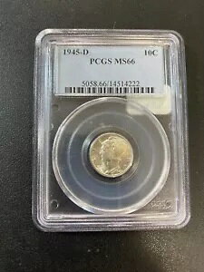 1945 D �}�[�L�����[ �_�C�� PCGS MS-66 - ������ - ���� - �F��X���u - 10C