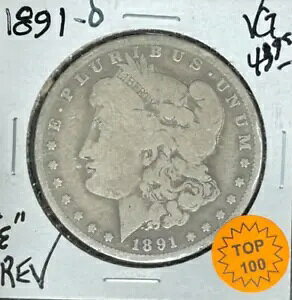 1891-O ���[�K�� �V���o�[ �h�� ~ VG VAM E REV TOP 100 ~NICE COIN~