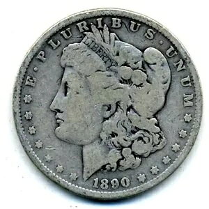 1890 P F ���[�K�� �h�� 100 �Z���g �A�����J 90% �V���o�[ $1 US NICE FINE �R�C�� #456