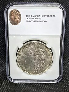 1921 モーガン シルバー 1 ドル硬貨、スラブ #A の未流通の完全な「自由」について