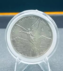 2022 Mo 1 オンス オンザ メキシコ リベルタ レイ 999 シルバー プラタ プラ コイン ラウンド UNC