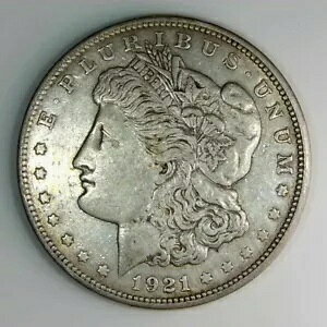1921-D ���[�K�� �h�� ��N 90% �V���o�[ �č� $1 �R�C�� XF d192