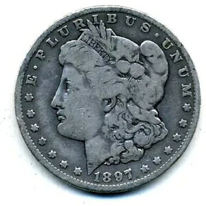 1897 0 F �����K�� �h�� 100 �Z���g �A�����J 90% �V���o�[ $1 US NICE FINE �R�C�� #548