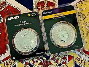 2021�N �p�� 1�I���X �V���o�[ �u���^�j�A 2�|���h MintDirect? Premier PCGS FirstStrike?