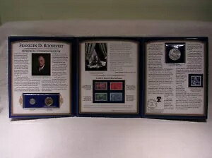 フランクリン・D・ルーズベルト記念コイン&切手(2015年銀貨付き)