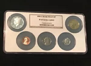 2002-S NGC PF69 UCAM - �č������� �V���o�[ �v���[�t 5 �R�C�� - �E���g�� �J���I - 5 �R�C�� �Z�b�g!
