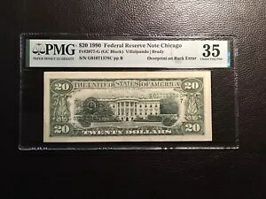 20.00 1990FRNote �G���[ ���ʂ̃I�[�o�[�v�����g �G���[ PMG 35 Choice VeryFine