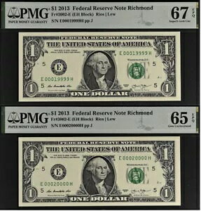 2013 $1 AMs PMG 67EPQ - t@V[ [I[o[ yA 00019999 & 00020000