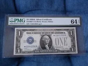 1928 A $1 STAR t@j[ obN Vo[ؖ PMG 64 Choice  EPQ #
