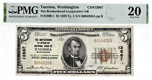 $5 1929 T1 National TACOMA Washington WA �u���A �^�C�g�� 1 �m�[�g�v ((���������ł� 11))