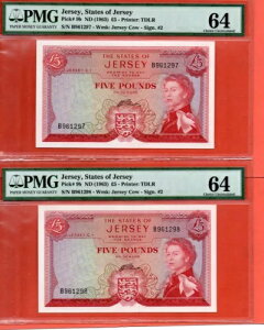 2X 1963 W[W QE II 5 |h .PMG64 A B961297/98