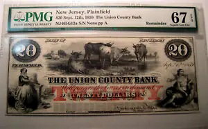 1859N 20ȟÂ~j[W[W[BjIJEeBsf炵 UNC. PMG 67 EPQ*