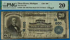 1902�N $20 �i�V���i���o���N �~�V�K���B�X���[���o�[�Y CH# 600 PMG 20 �v���[���o�b�N 5 ���m